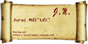 Jurai Máté névjegykártya